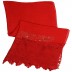 Designer Half Net Stole- Rose Red